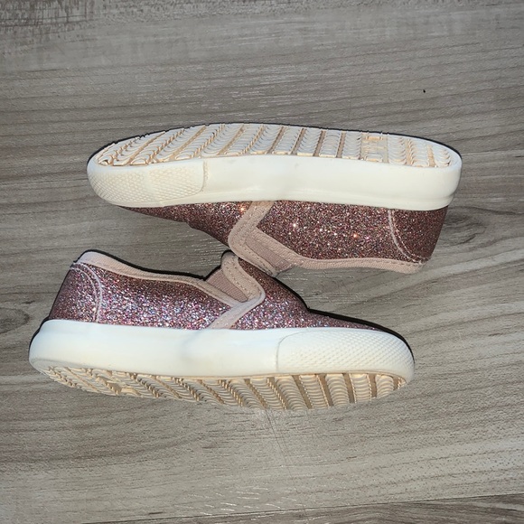 Cat and Jack Slip-on Pink Glitter Shoes 5 - Picture 3 of 7